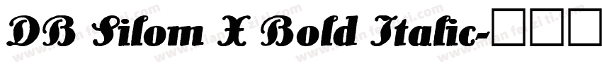 DB Silom X Bold Italic字体转换